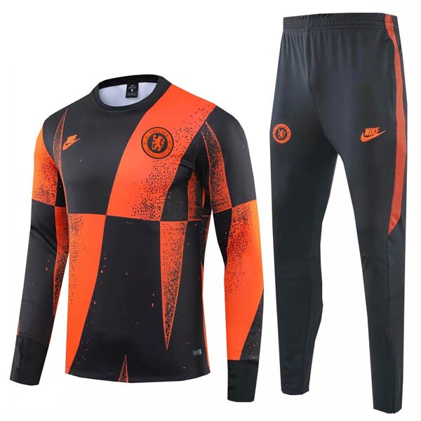 Chandal Chelsea Negro Naranja 2019-20